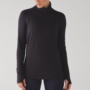 Lululemon Ready to Rulu Top Women Black Turtleneck Thumbhole Wrists Athletic XS